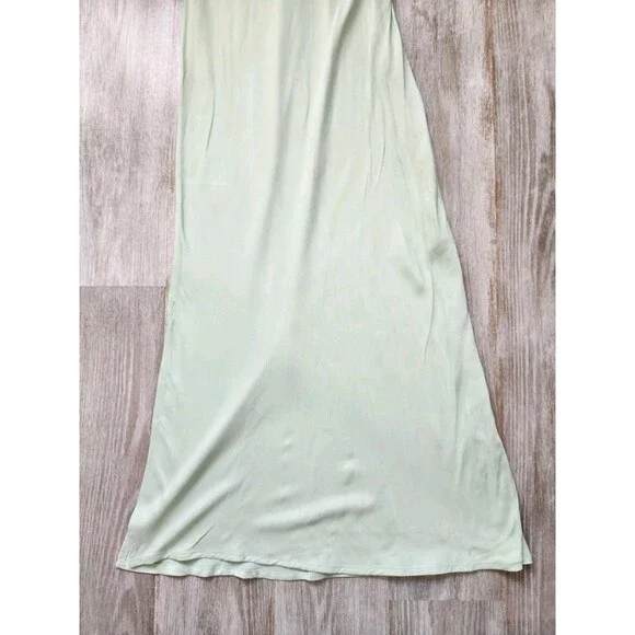 NWT Anthropologie Elyse Slip Dress Maxi Cowl Neck Sleeveless Mint Green Sz XS - Picture 4 of 14